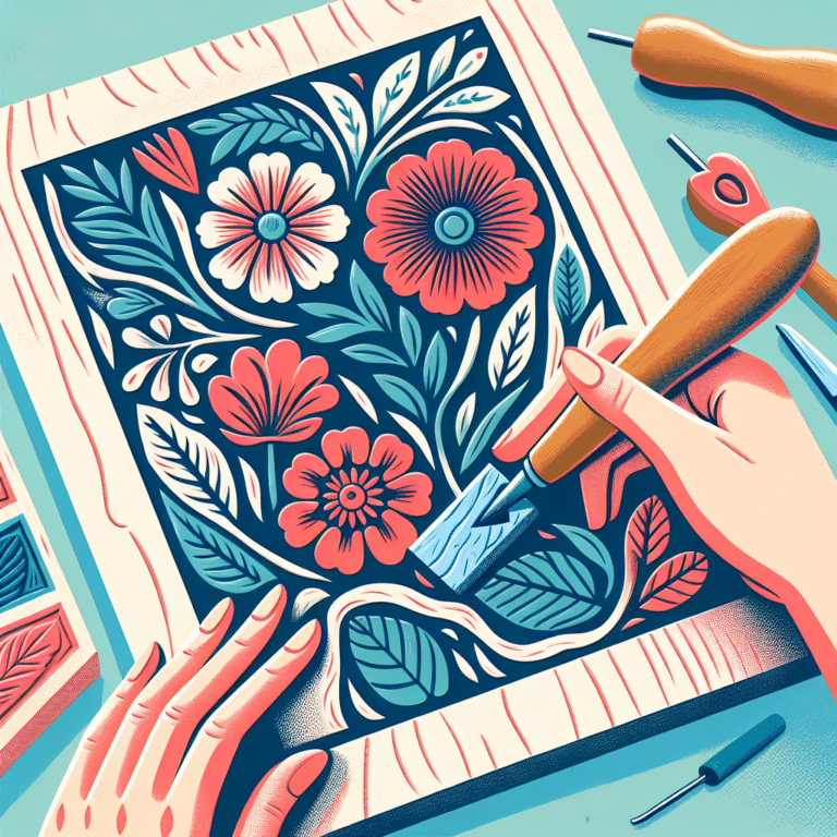 Step-by-Step Guide to a Floral Linocut Print