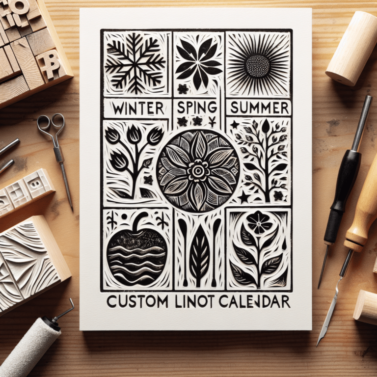 Creating a Custom Linocut Calendar