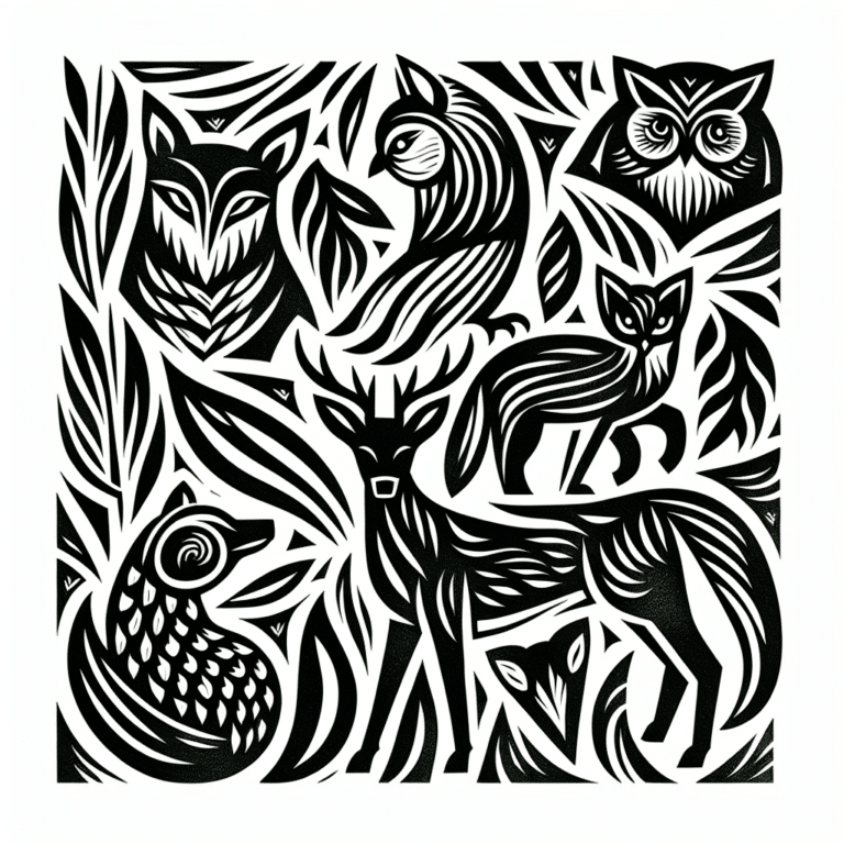 Linocut Animal Motif Project for Beginners