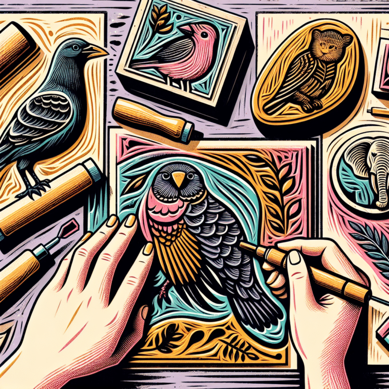 Linocut Animal Motif Project for Beginners