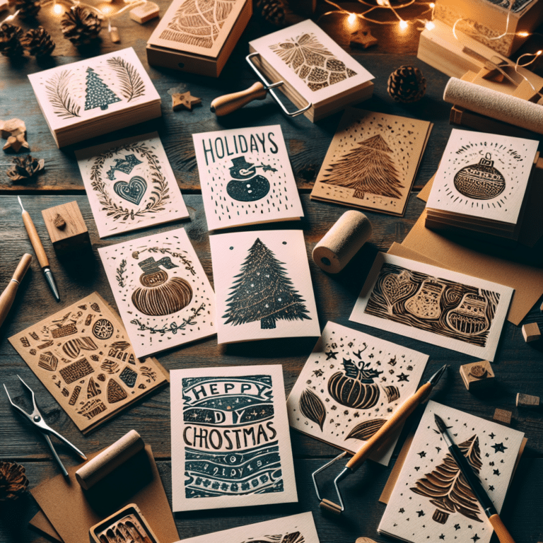 DIY Holiday Cards Using Linocut Techniques