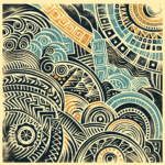 Step-by-Step Abstract Pattern Linocut
