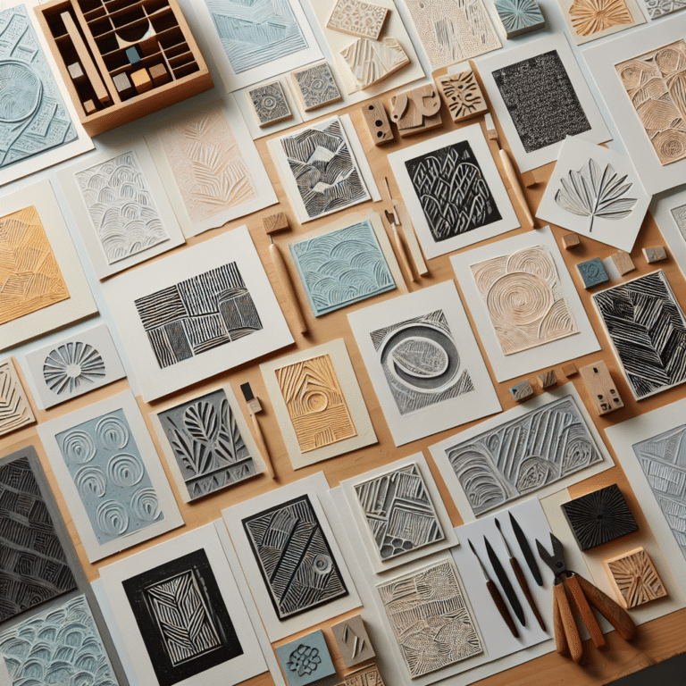 Linocut Print Projects Using Scrap Paper