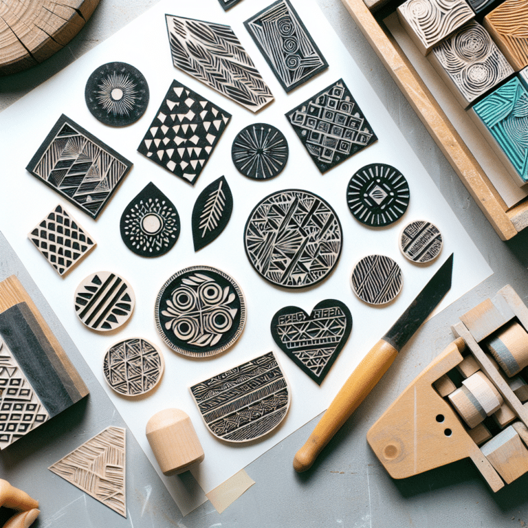 DIY Handmade Linocut Stickers