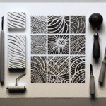 Step-by-Step Abstract Pattern Linocut