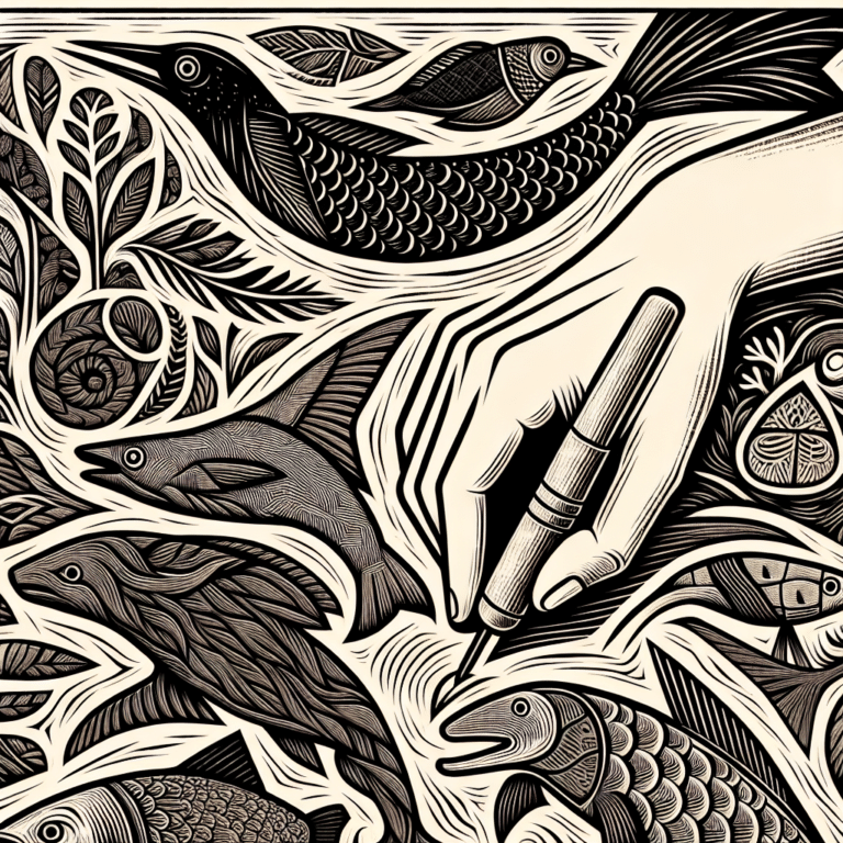 Carving Animals and Nature Motifs in Linoleum