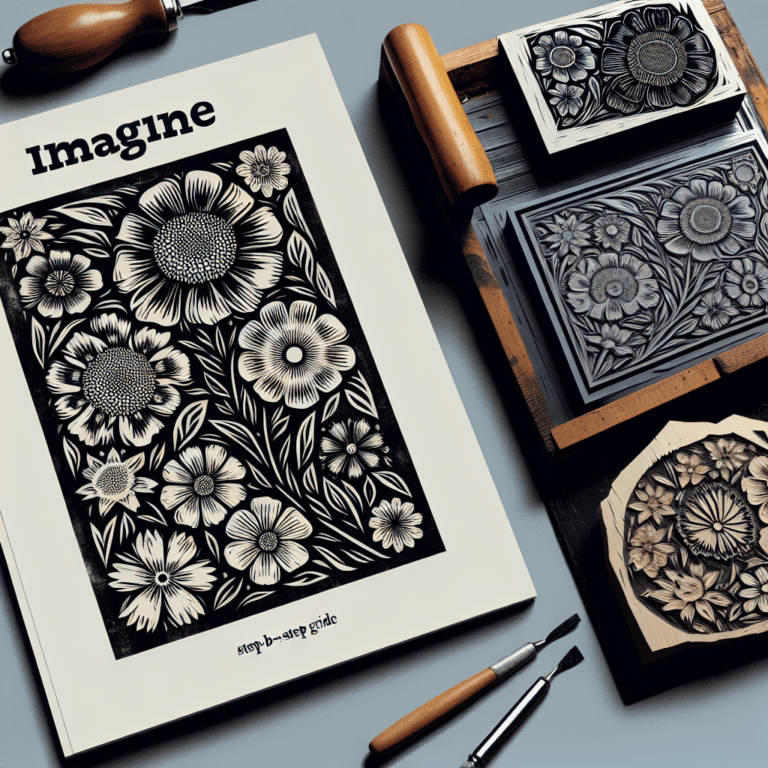 Step-by-Step Guide to a Floral Linocut Print