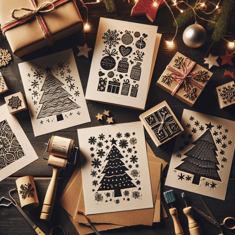 DIY Holiday Cards Using Linocut Techniques