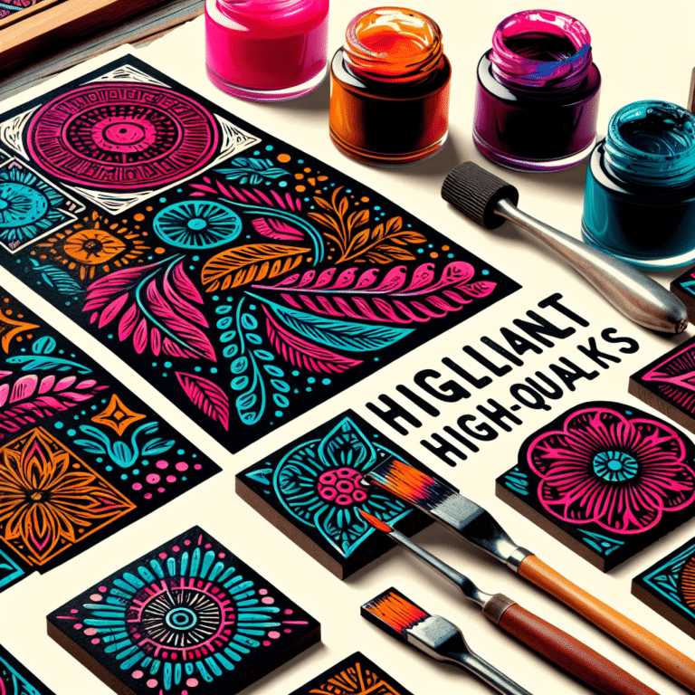 High-Quality Inks for Brilliant Linocut Artwork