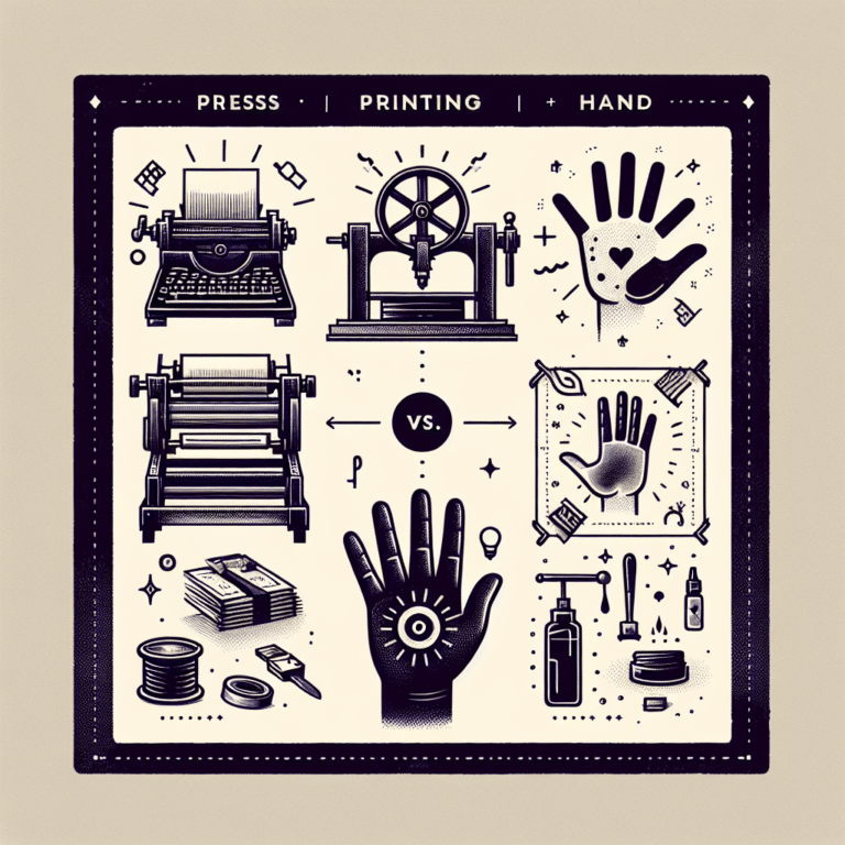 Decoding Printing Methods: When to Choose Press or Hand Printing".