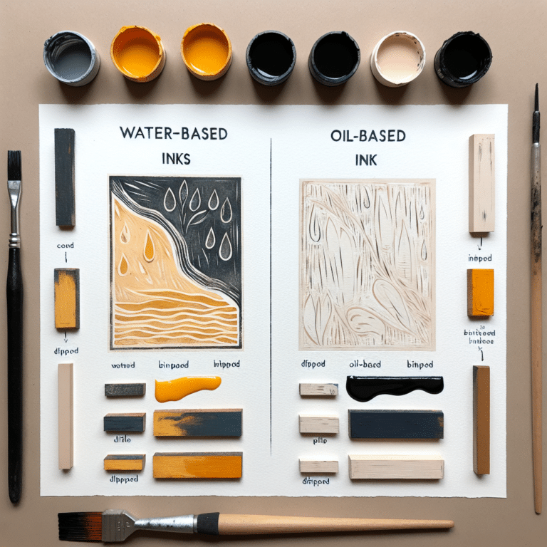 Ink Selection: Deciding Between Water-Based and Oil-Based Inks for Linocuts